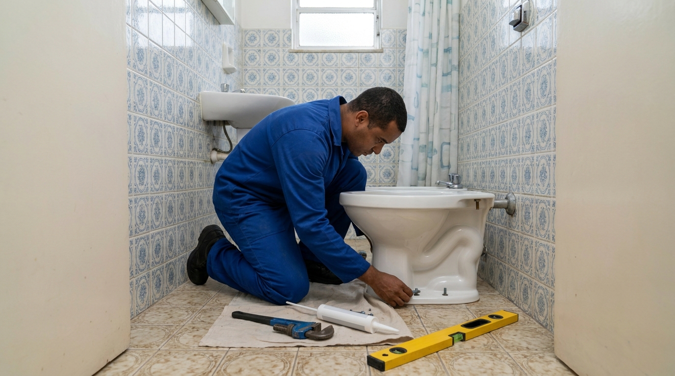 Instalação de vaso sanitário residencial em Macaé‑RJ